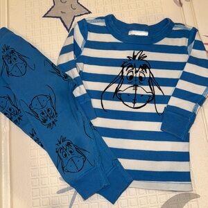 Hanna Andersson Disney Winnie the Pooh Eeyore 2 Piece Pajama Set 70cm/6-12 Mo